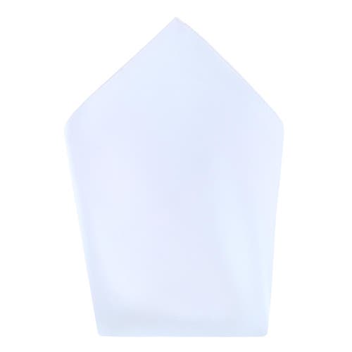 Trafalgar Sutton Solid Color Silk Bowtie And Pocket Square Combo In White