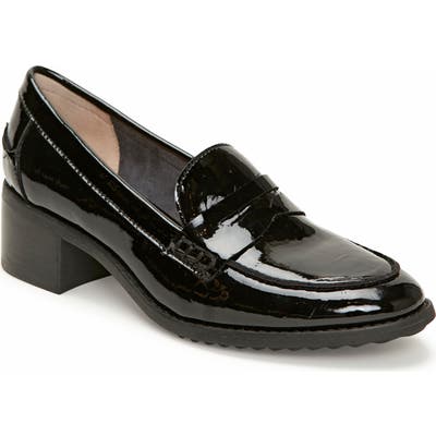 Me Too Darra Block Heel Loafer Pump- Black