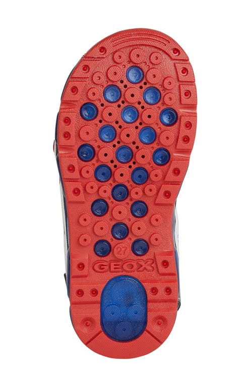 Geox X Marvel Kids' Android Light-up Sandal In Blue/red