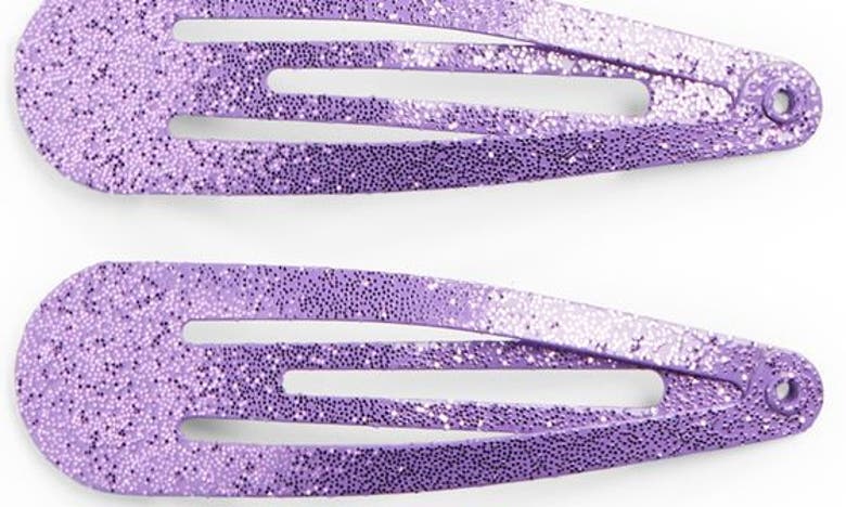 Shop Capelli New York Kids' Set Of 12 Assorted Hair Clips In Purple Combo