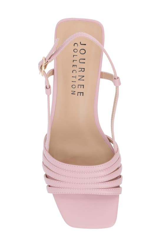 Journee Collection Shayana Block Heel Slingback Sandal In Mauve