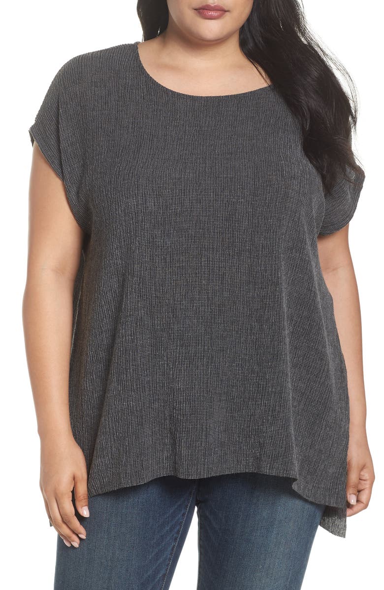 Dantelle High/Low Crinkle Top (Plus Size) | Nordstrom