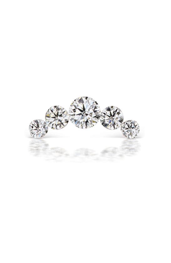 MARIA TASH MARIA TASH SINGLE INVISIBLE SET DIAMOND ARC STUD EARRING