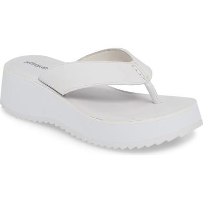 Jeffrey Campbell Diggity Platform Flip Flop- White