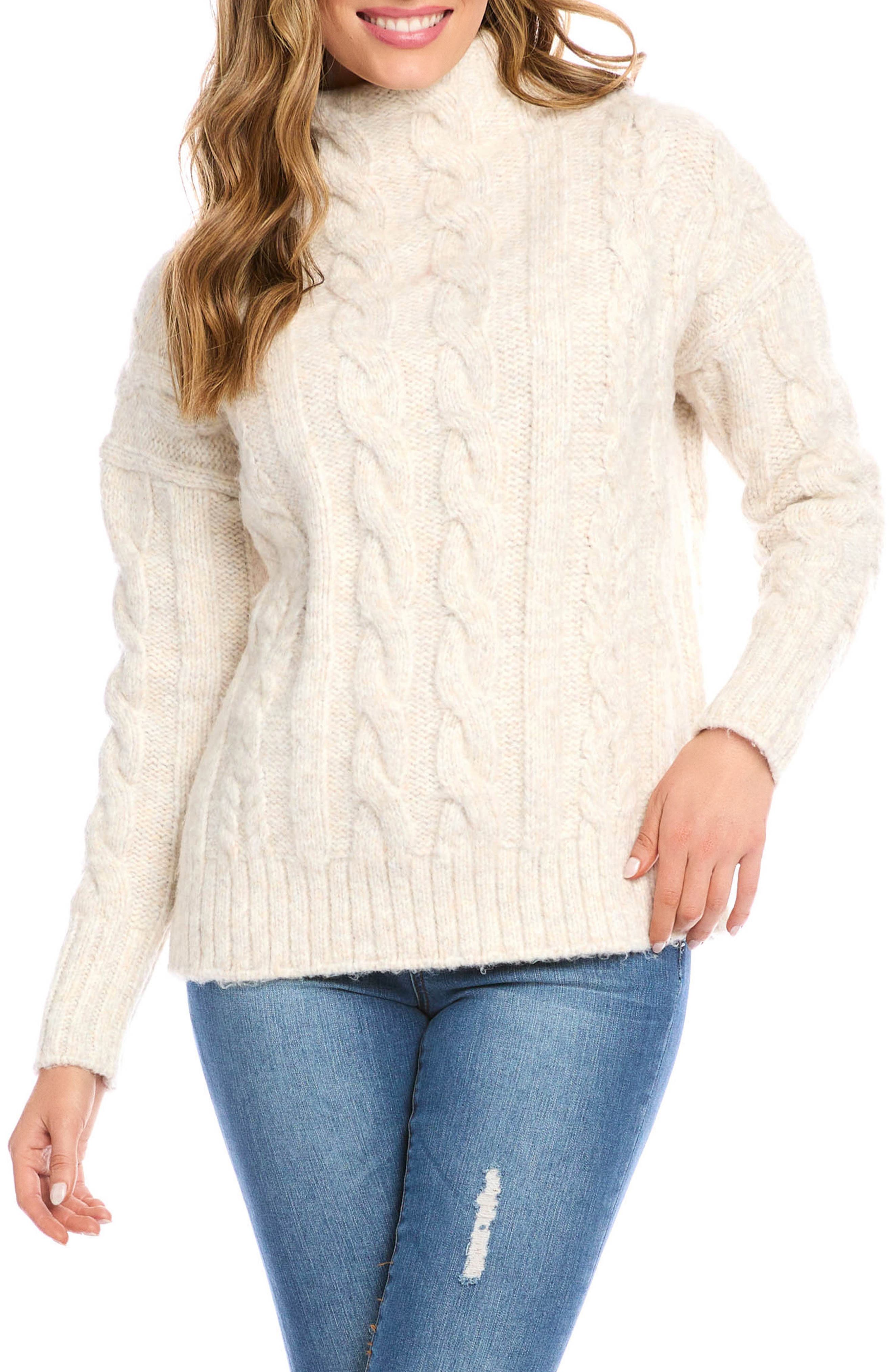 karen kane cable knit cardigan