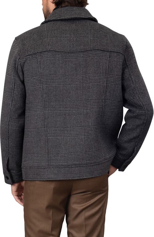 Bagatelle Double Faced Jacket In Charcoal Houndstooth