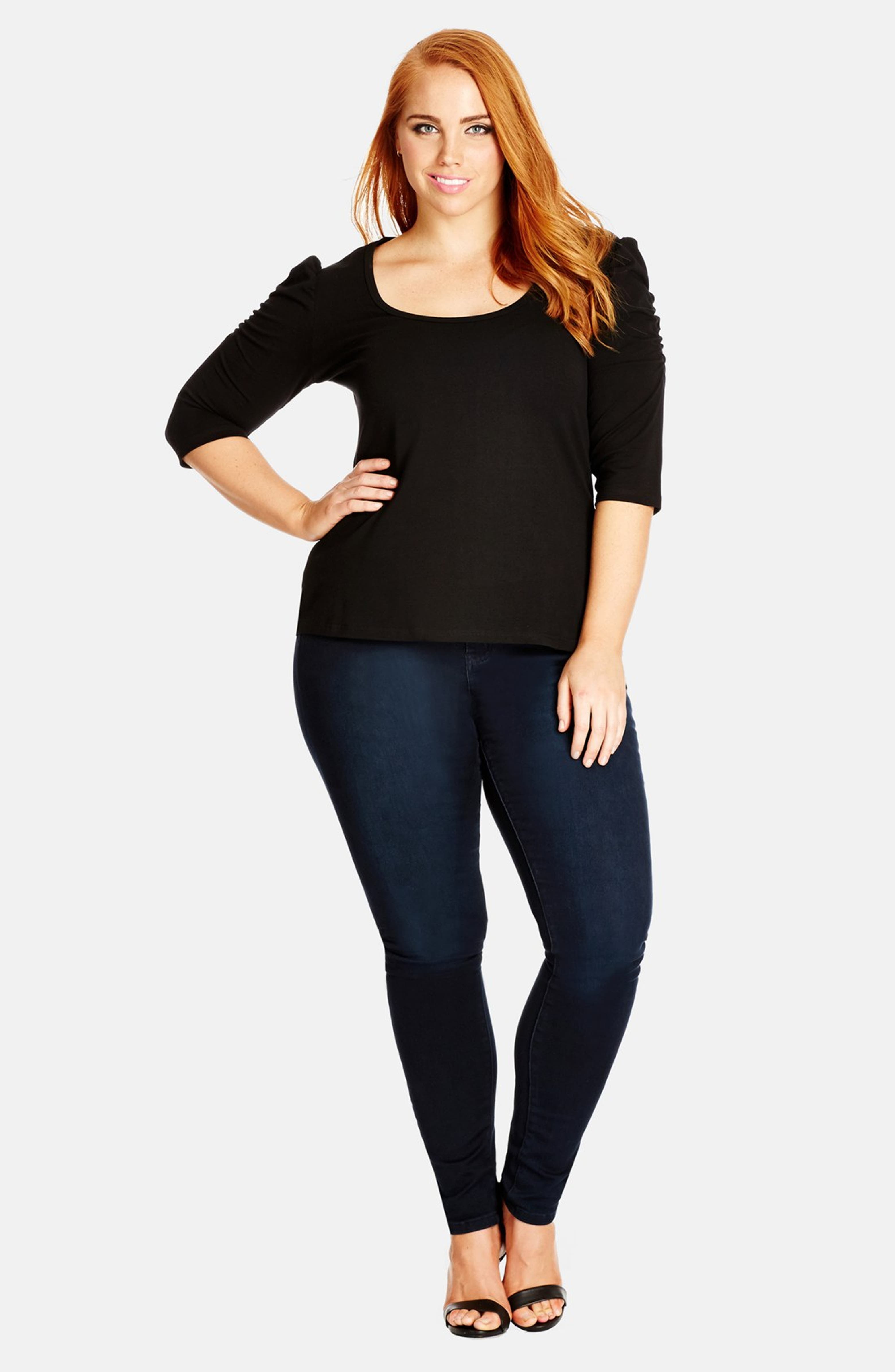 City Chic Puff Sleeve Top (Plus Size) | Nordstrom