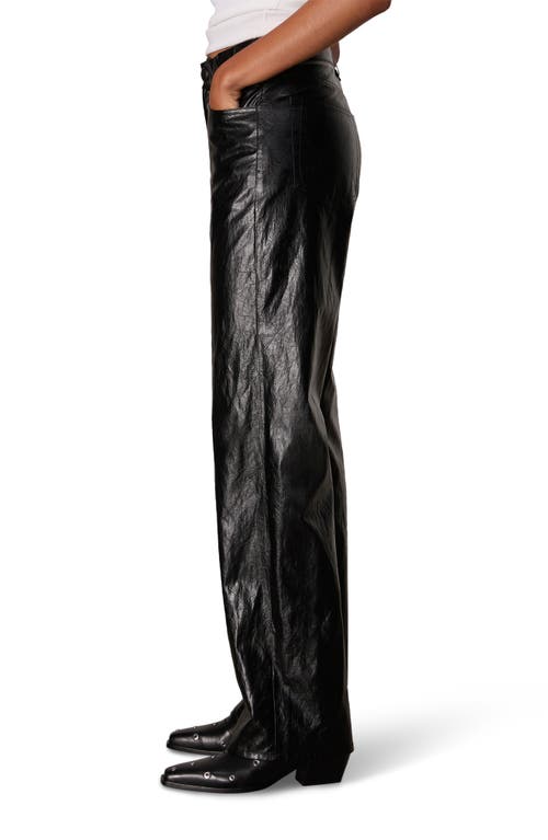 Shop Rag & Bone Shea Foil Faux Leather Pants In Black