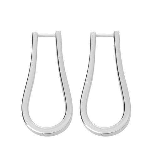 Lucy Quartermaine Women's Solid Sterling Silver Petal Hoops Extra Large In Sterling Silver