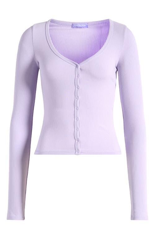 Shop Florence By Mills Softie Rib Baby Snap Cardigan In Soft Millie Lavender