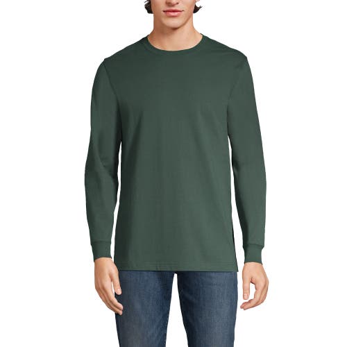 Shop Lands' End Super-t Long Sleeve T-shirt In Deep Woodland Green