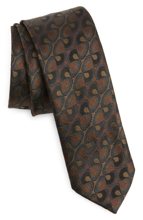 Dries Van Noten Abstract Silk Jacquard Tie in Khaki at Nordstrom