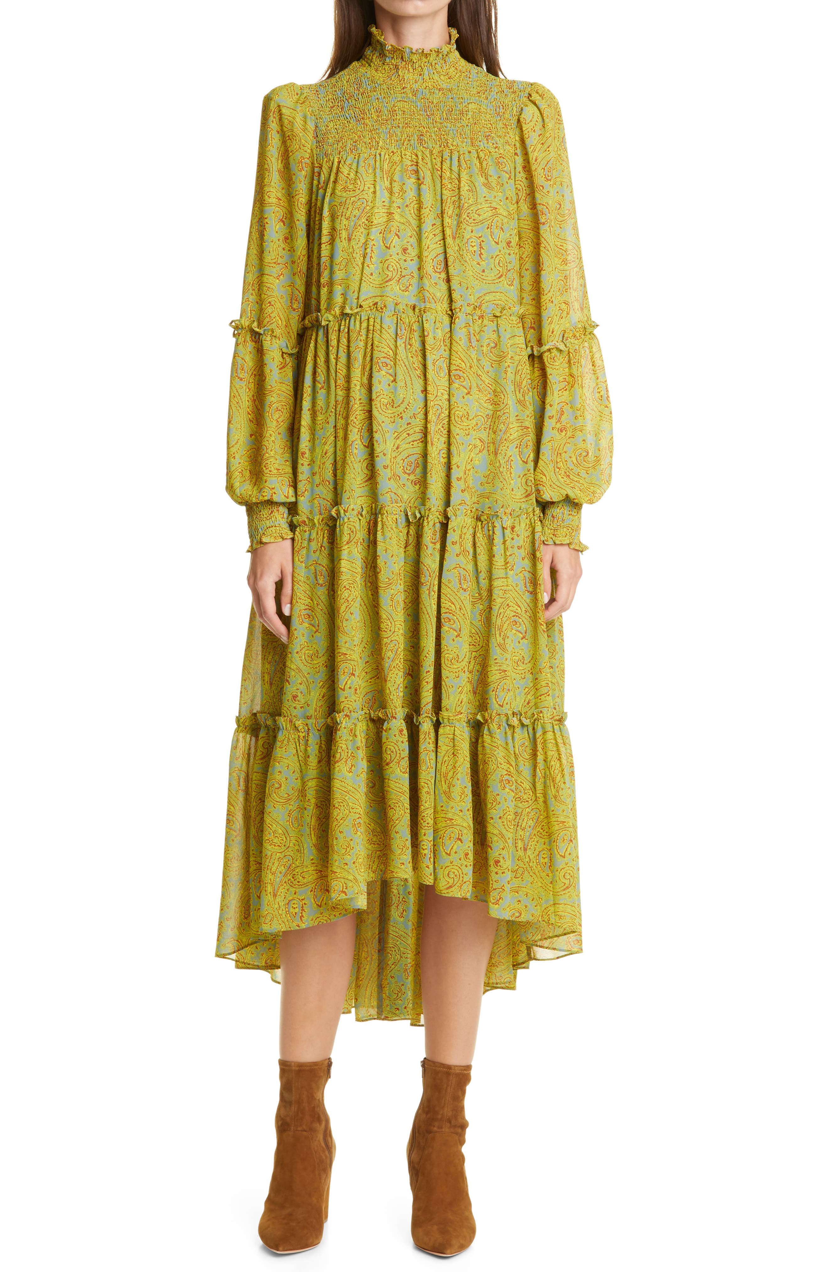 cinq a sept yellow dress