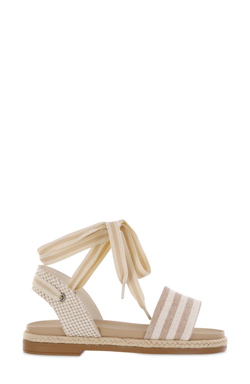 Shop Mia Amore Kenny Ankle Tie Sandal In Beige/natural