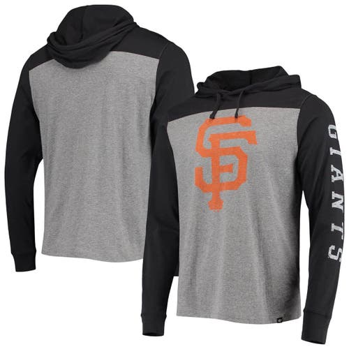 Men's '47 Gray San Francisco Giants Franklin Wooster Pullover Hoodie in Heather Gray