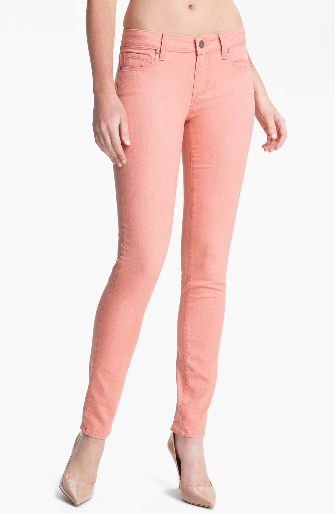 peach color jeans
