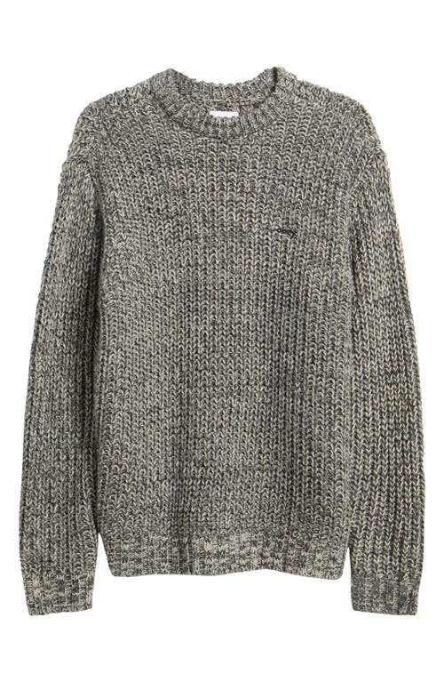 Shop Obey Anthony Marled Crewneck Sweater In Charcoal Multi