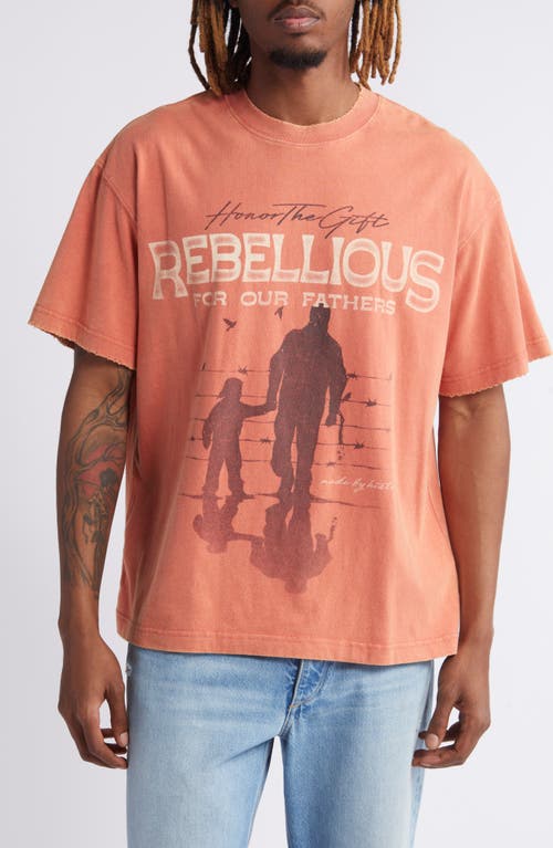 Rebellious for Our Fathers Graphic T-Shirt in Brick
