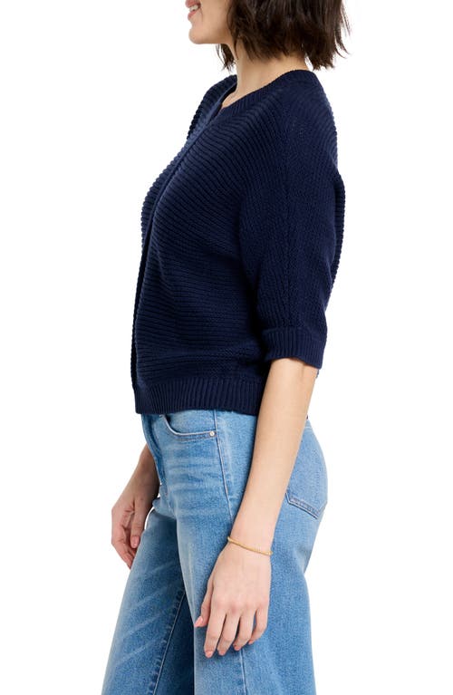 Shop Nic + Zoe Nic+zoe Easy Texture Sweater In Dark Indigo