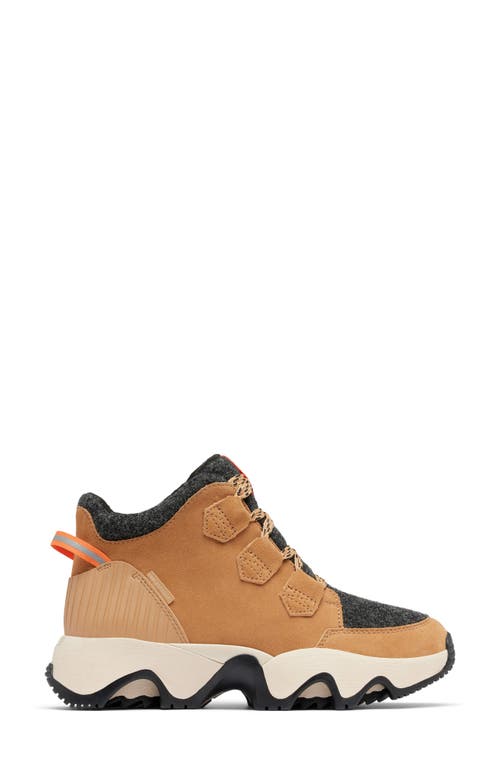 Sorel Kinetic Impact Caribou Plus Waterproof Sneaker Bootie In Tawny Buff/black
