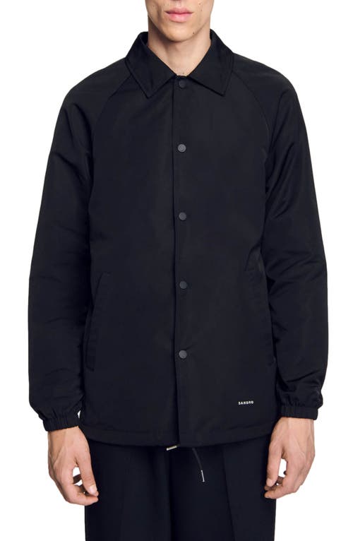 Shop Sandro Technical Fabric Jacket In Black