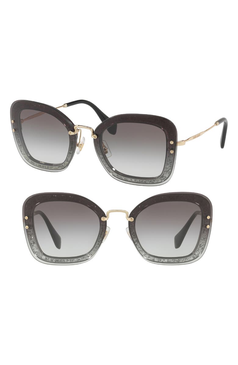 Miu Miu 65mm Gradient Oversize Sunglasses, Main, color, 