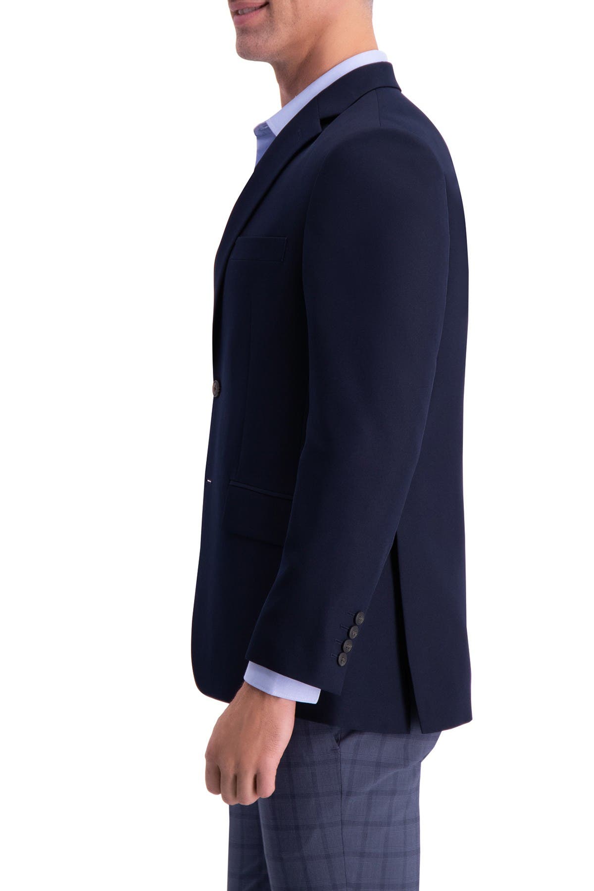 Haggar Gabardine 4-way Stretch 2-button Suit Separate Coat In Dark Blue