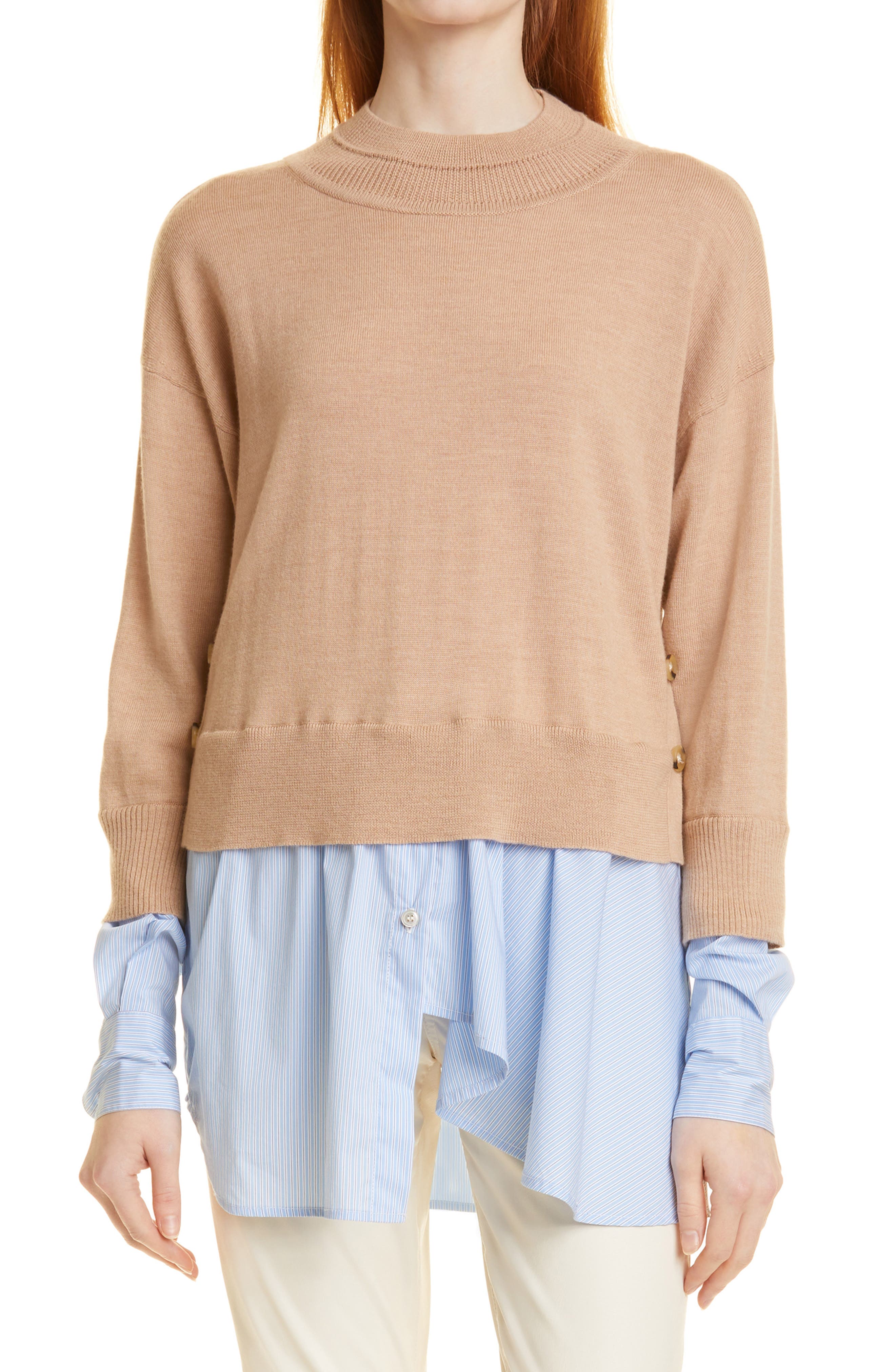 veronica beard mixed media sweater