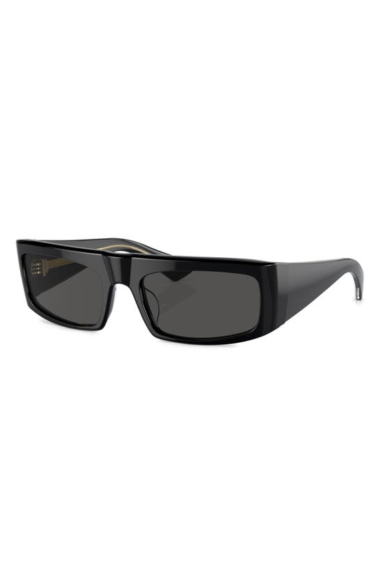 Shop Oliver Peoples X Khaite 1979c 56mm Rectangular Sunglasses In Black