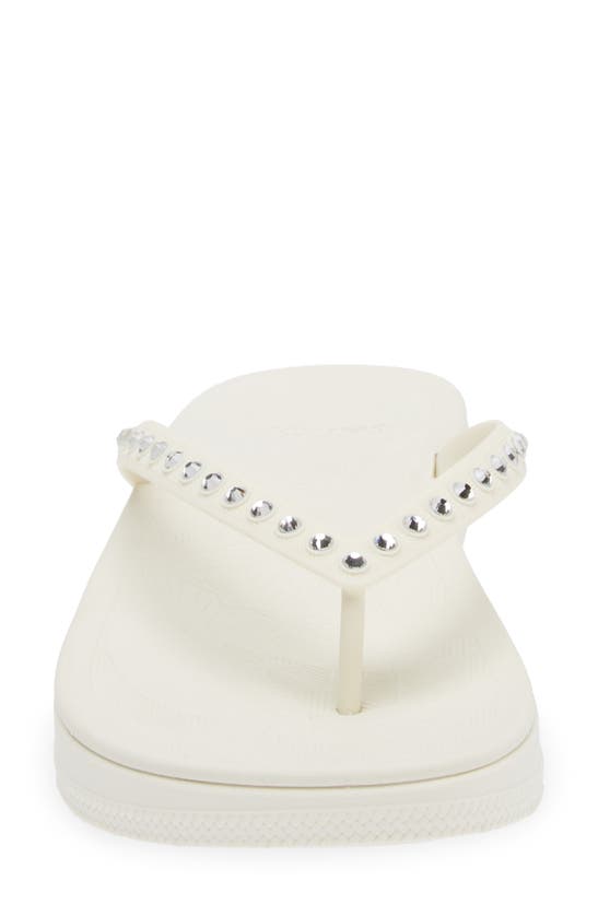 Sanuk Funshine Rhinestone Flip Flop In White
