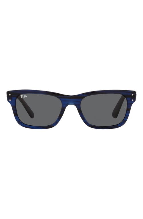 Ray Ban Ray-ban 55mm Rectangular Sunglasses In Blue