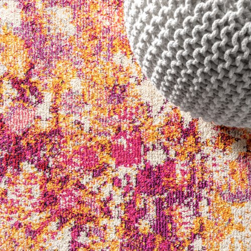 Jonathan Y Contemporary Pop Modern Abstract Area Rug In Pink/orange