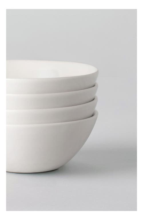 Shop Fable The Breakfast Set Of 4 Bowls In Cloud White