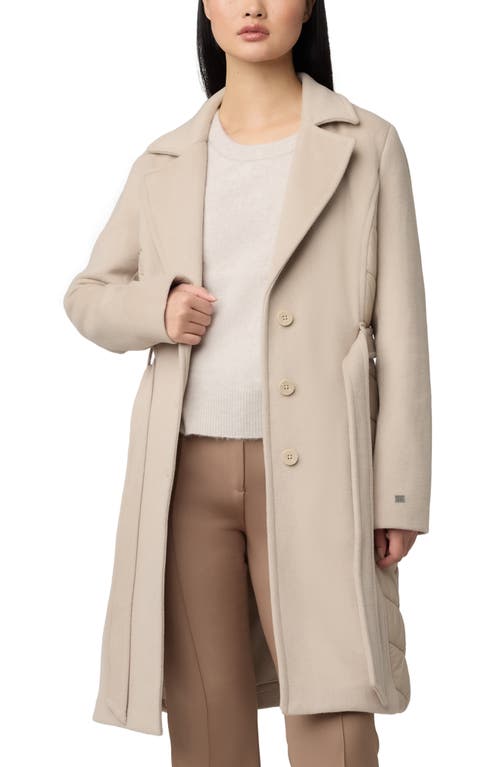 Shop Soia & Kyo Classic Fit Wool Blend Coat With Removable Puffer Bib In Hush