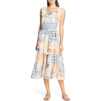 Tory Burch Patchwork Toile Cover-Up Dress, Ivory