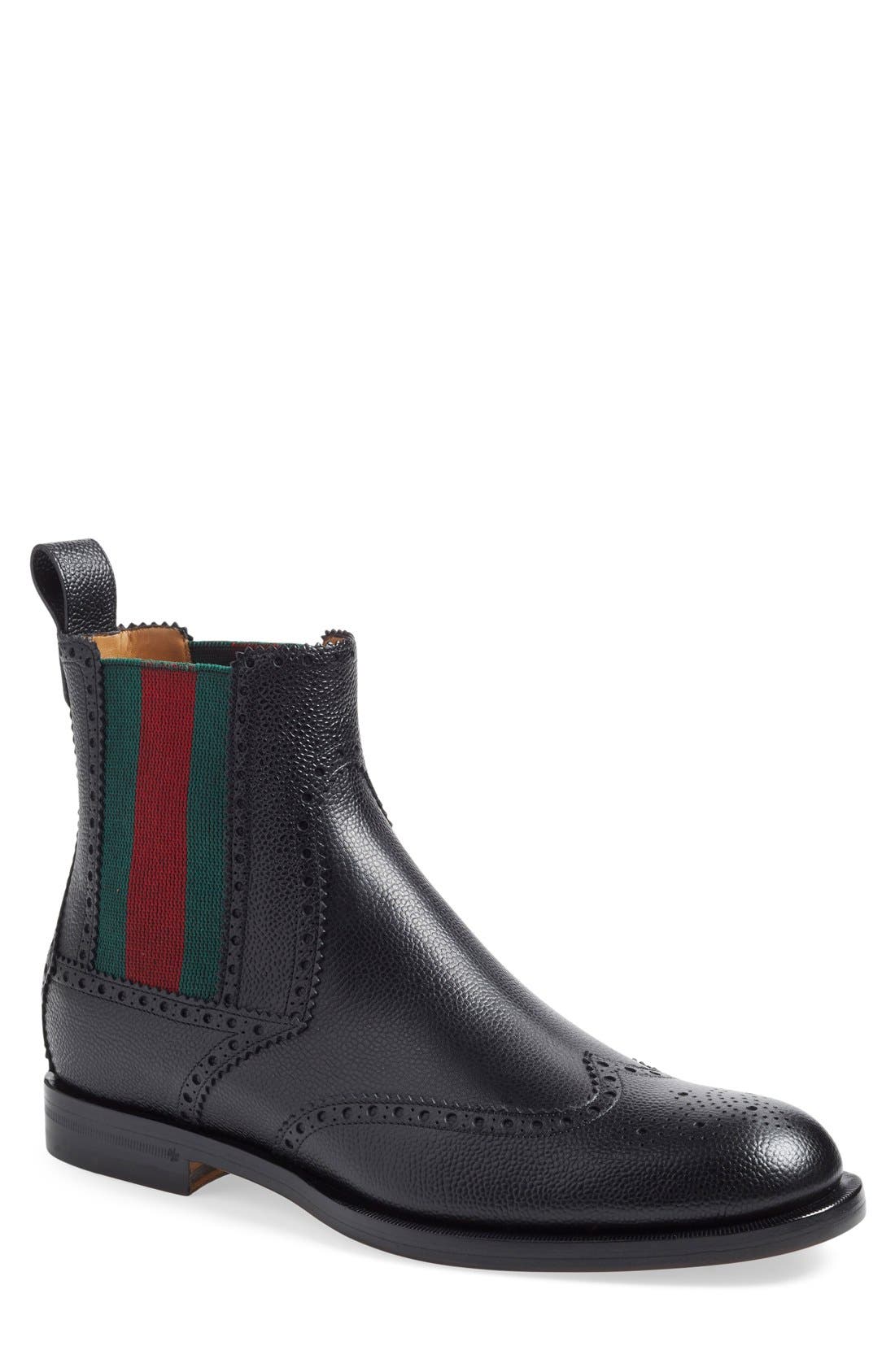 Gucci 'Strand' Wingtip Chelsea Boot 