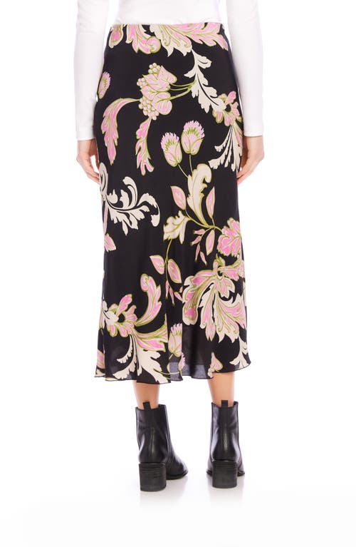 Shop Karen Kane Print Bias Cut Midi Skirt In Floral
