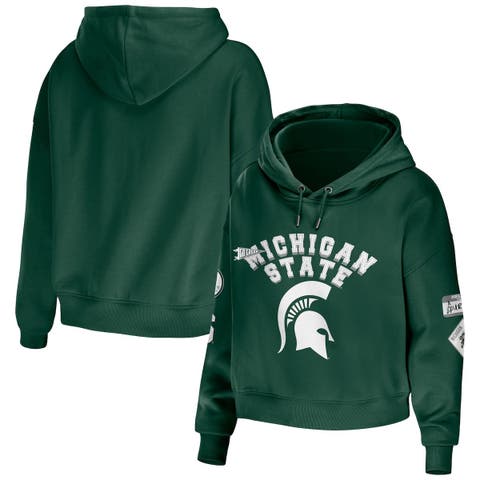 New Era Packers Women's Puff Crop Pullover Hoodie Green Size M | MODA3