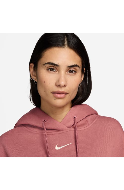 Shop Nike Sportswear Phoenix Fleece Pullover Hoodie In Canyon Pink/sail