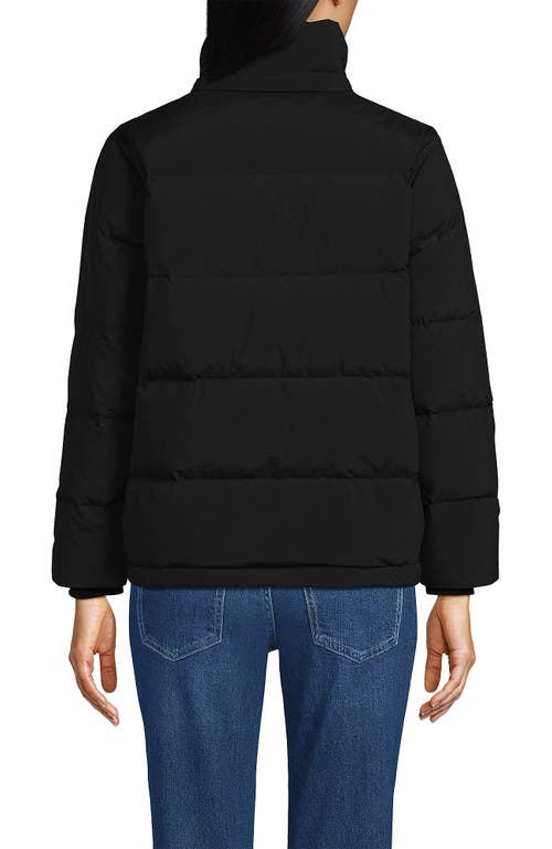 Shop Lands' End Wide Channel 600 Down Puffer Jacket In Black