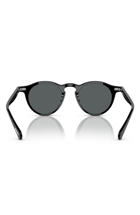 Oliver Peoples Op-13 47mm Polarized Round Sunglasses In Black