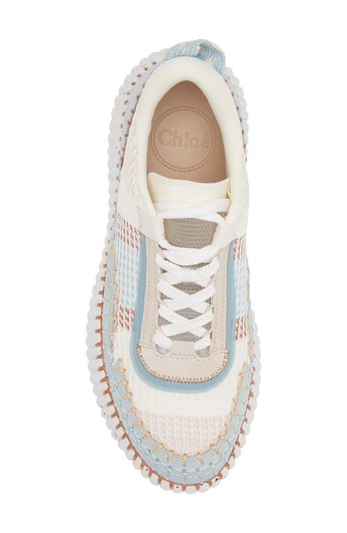 Shop Chloé Nama Platform Sneaker In Delicate Blue