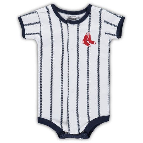 Girls Newborn & Infant Navy Boston Red Sox 3-Piece Home Plate Bodysuit Bib Booties Set