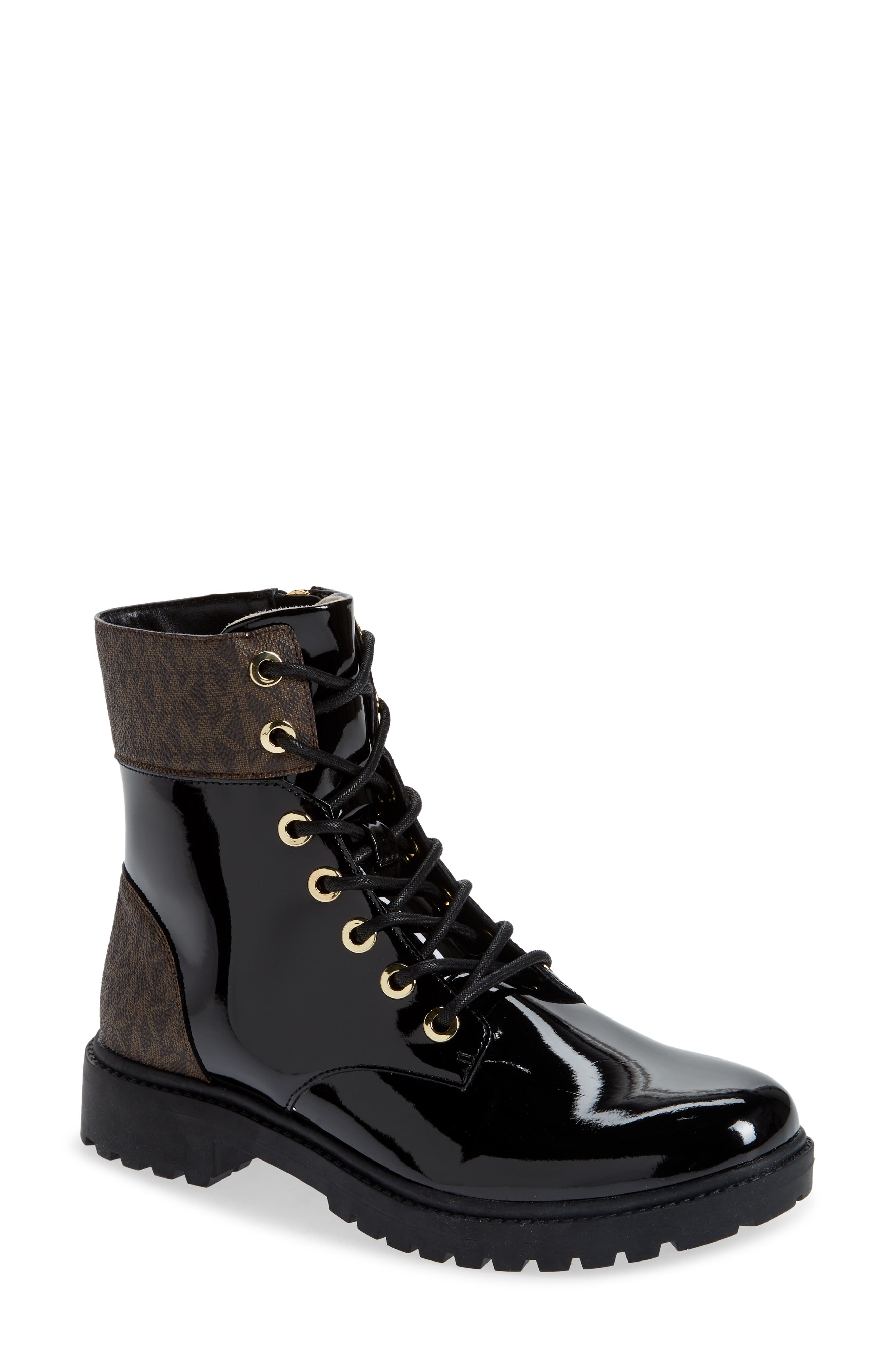 UPC 195512475559 product image for MICHAEL Michael Kors Alistair Lace-Up Boot in Black/Brown at Nordstrom, Size 8 | upcitemdb.com