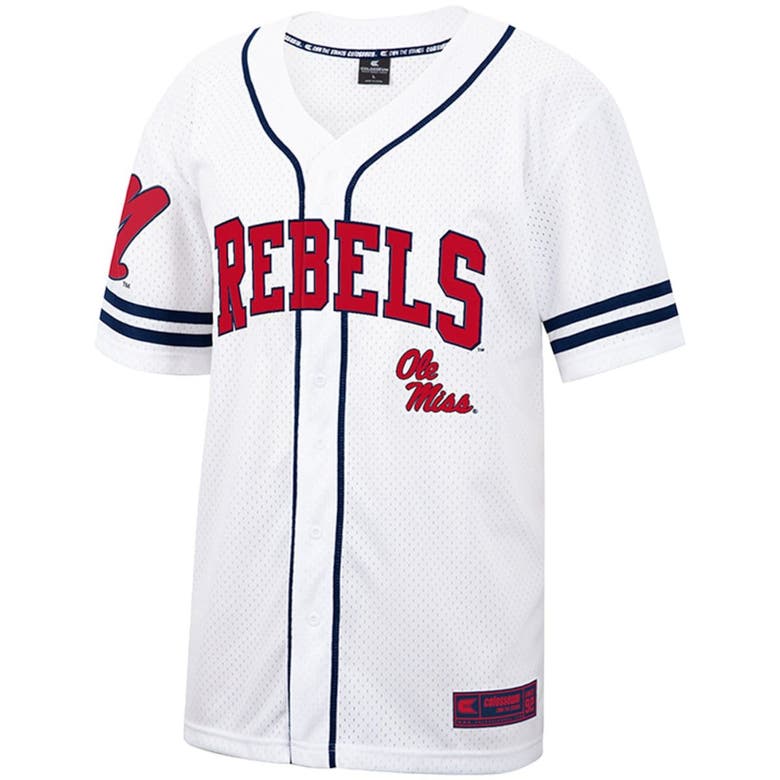 OLE MISS FULL BUTTON BASEBALL JERSEY