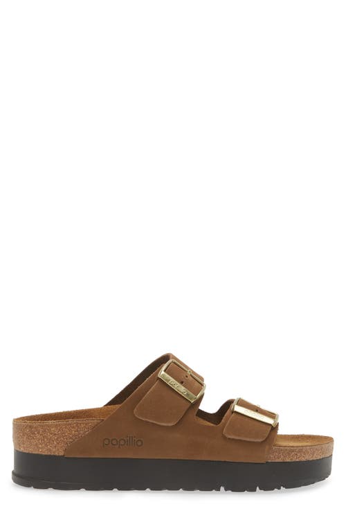 Shop Birkenstock Arizona Flex Platform Slide Sandal In Dark Tea