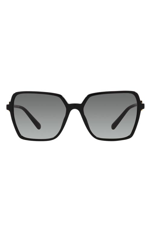 Versace 57mm Gradient Square Sunglasses in Black Gradient