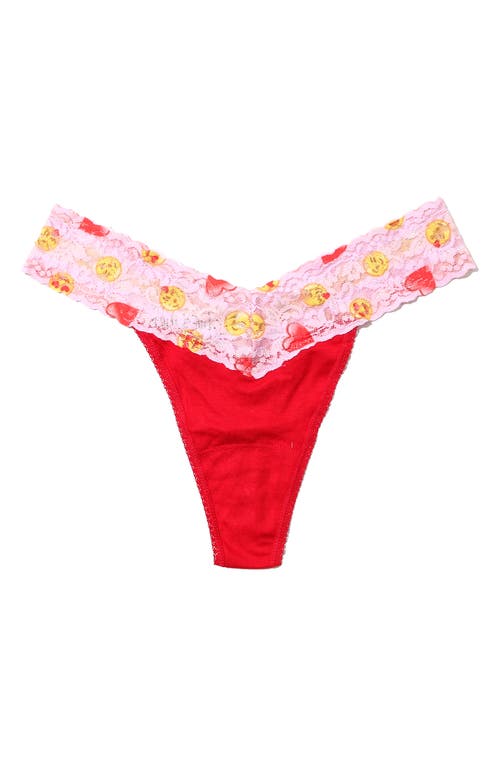 Shop Hanky Panky Original Rise Thong In Red/love Note