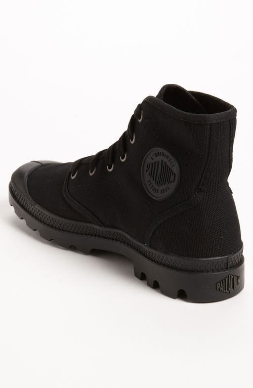 Palladium Pampa Hi Canvas Boots In Black In Black/black