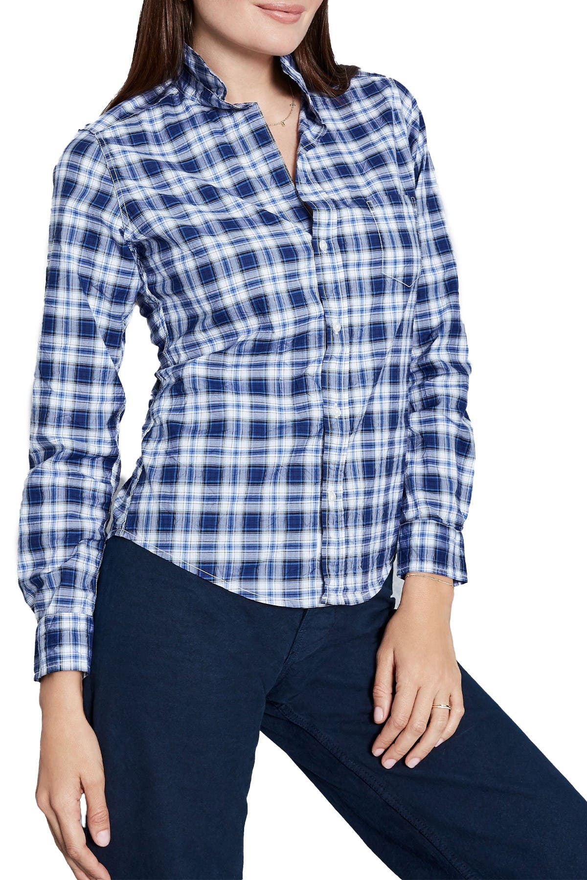 Frank Eileen Barry Plaid Button Front Shirt Nordstrom Rack